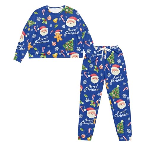 Image of Women's Pajamas Set Soft 2 Piece Loungewear Long Sleeve Pj Set Matching Sleepwear with Pockets for Women Plus Size