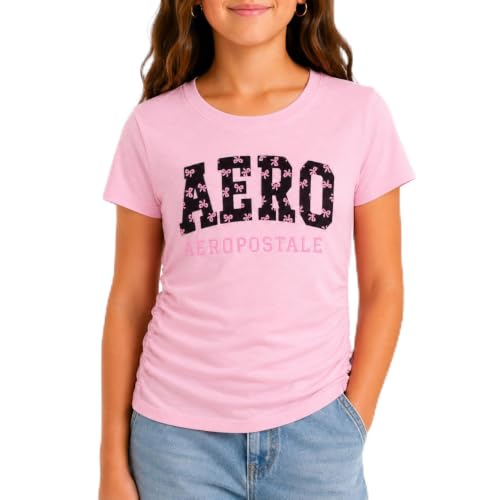 Image of Girls T-Shirts, Soft Cotton Blend Short Sleeve Crewneck Logo Tee (7-16)