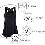 Cestyle Womens Sleeveless Scoop Neck Flowy Loose Fit Workout Shirts Racerback Long Tank Tops - Image 4