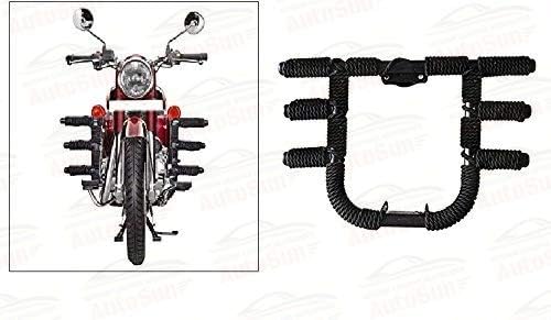 AutoSun Leg Crash Guard 3 Rod for Royal Enfield - Wrapped Black in Rope (Electra 350)
