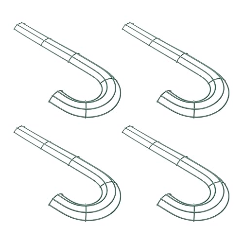 Christmas Flower Wreath Frame 4Pcs Candy Cane Shape Wreath Frames, Wire DIY Wreath Loop, J Letter Flower Hanging Loop Rings for Christmas Valentines New Year Party 11.79 x 7.07in