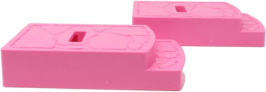 Replacement Parts for Barbie Doll Dreamhouse Doll House Playset HMX10 - Replacement Set of 2 Two Pink Dollhouse Feet