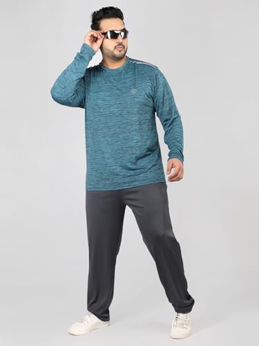 Image of CHKOKKO Mens Plus Size Round Neck Full Sleeve Quick Dry Activewear Gym T Shirt Lightweight Regular Fit Sportswear for Workout Training Fitness and Running