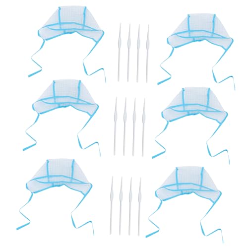VALICLUD 14 Piezas De Gorro Iluminador Para Teñir El Cabello Kit De Reflejos Cubre Gorros Para Teñir El Cabello Kit De Mechas Gorro Para Resaltar Gorro Para Peluquería Gorro Azul