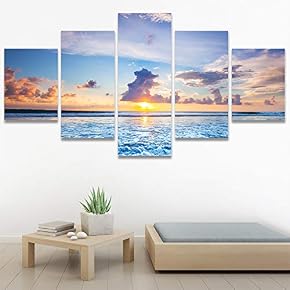 SIGNWIN 5 Panel Canvas Wall Art Modern Art...