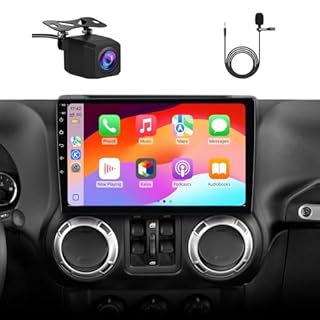 Car Radio Stereo Upgrade for Jeep Wrangler JK 2007-2018 Dodge Ram Android 13 with Wireless CarPlay Android Auto