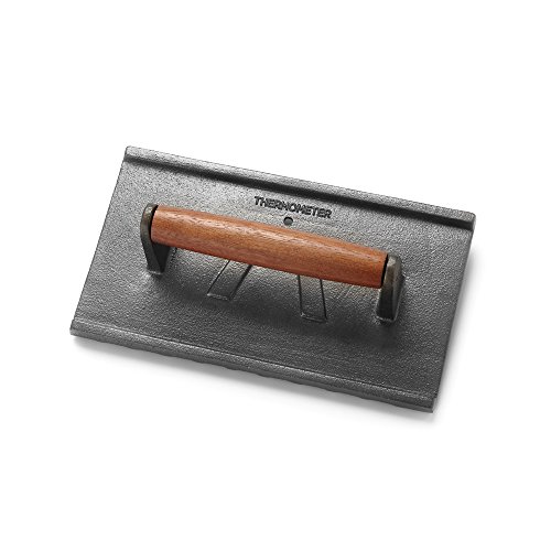 Outset Q111 Cast Iron, 5 x 9 x 2.75 inches, Rectangular Grill Press
