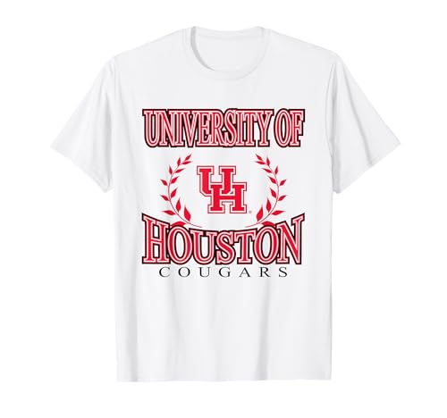 Houston Cougars Laurels White Officially Licensed T-Shirt