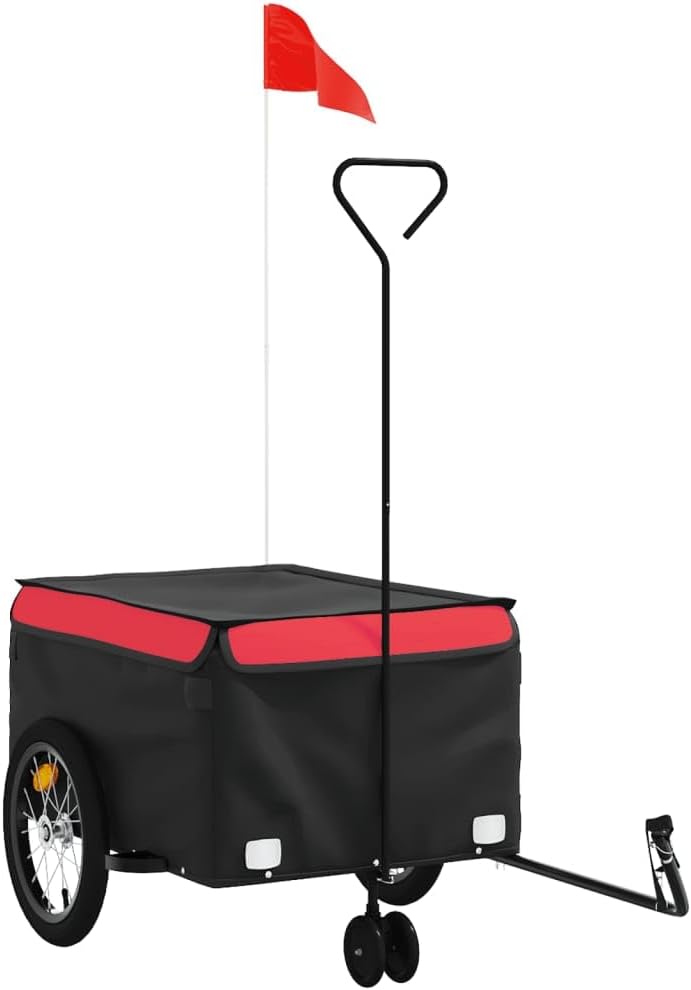 Bike Trailer Kids Bicycle Cargo Trailer Cart Wagon with Tow Bar Iron vidaXL vidaXL