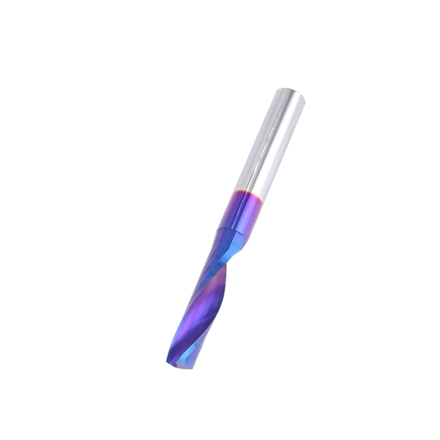 1/4 シャンク シングルフルートエンドミル ソリッドカーバイドナノブルーアップカット アルミニウム用 1個