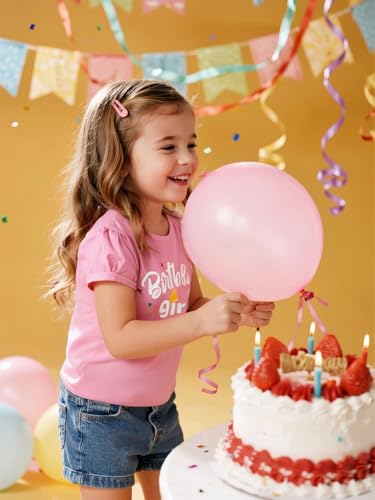 COSLAND Girls' Short Puff Sleeve Top Crew Neck Cotton T-Shirt4