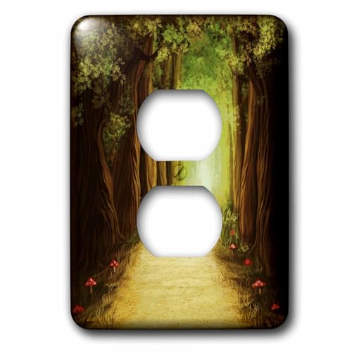 Coque pour interrupteur forêt sombre 3dRose lsp_48081_6 anti rayures lavable