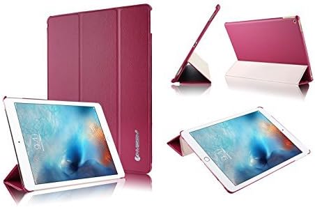 Invision® iPad Pro 12.9 2015 Edition Smart Case Cover - Superior Design Features - Magnetic Auto Wake/Sleep Function - Quality PU Leather, Recommended by Which? Magazine (iPad PRO 12.9 Hot Pink)