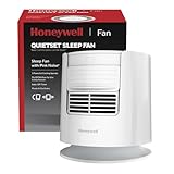 Honeywell QuietSet™ Sleep Personal Fan with Pink Noise, 3 speeds, adjustable head, fan for nightstand, White, HTF300