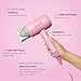Mermade Hair Dryer - Blow Dryer, Hairdryer, Curly Hair Dryer, Professional Blowdryer for Fast Drying, Styling, Blowout, Compact & Portable, Works on All Hair Types - Pink (Pack of 1)