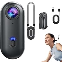 DXESWV Varnock Hd Action Camera, Treklon POV Camera 4k Waterproof, Varnock Motorcycle Camera,The Snap Cam, Hd 1080p Mini Wearable Body Adventure Action Cameras with Audio, Video (Black, 1080 Simple)