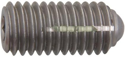 Kipp KBP-163 Hex-Socket Long-Lok Thread All-Stainless Steel Ball Plunger 1/2-13 x 1.02, End force-12.36 lbs.