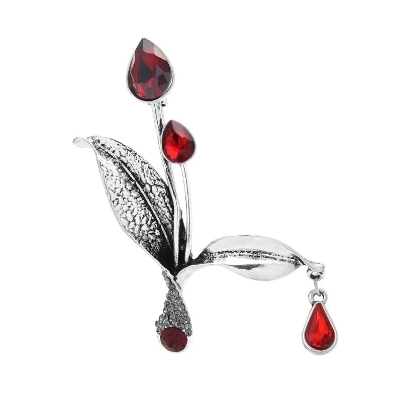 Broches femmes 2 couleurs strass fleur et gouttes d'eau vintage