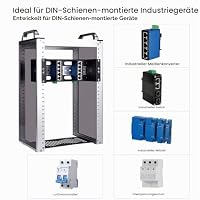 GeeekPi DIN-Schienen-Montagehalterung (2U, 10 Zoll), tiefenverstellbar – kompatibel mit DeskPi RackMate T1/T0/T2/T0 Plus/T1 Plus/TL1, 10-Zoll-Servergehäusen und 35-mm Industrienetzwerkgeräten – Ansicht 6