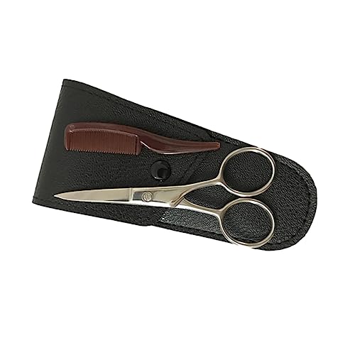 Tondeuse à barbe acier ciseaux à sourcils kit rangement pour salons de coiffure - 7