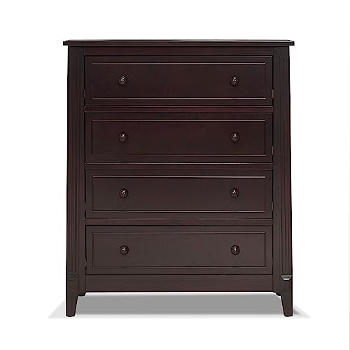 Image of Sorelle Furniture Berkley Baby Dresser – Dresser for Nursery, Kids Bedroom Furniture, Dresser Drawers, Nightstand for Child’s Room with Drawers, Nursery Furniture for Infant-Espresso
