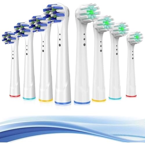 Replacement Toothbrush Heads for Oral B Braun, 8 Pack Professional Electric Toothbrush Heads, Precision Clean Brush Heads Refill Compatible with Oral-B 7000/Pro 1000/9600/ 5000/3000/8000 (8pack)
