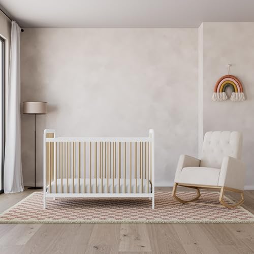 Image of Storkcraft Pasadena 3-in-1 Convertible Crib, White and Driftwood