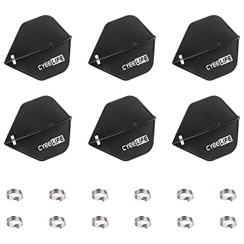 CyeeLife Kunststoff Geformt Dart Flights 6 Stück Cover