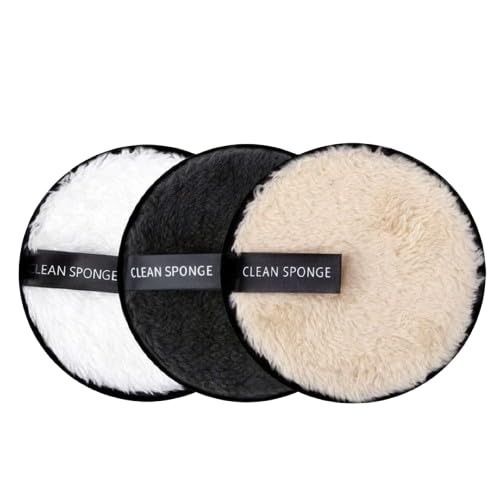 MOOLYAVAAN PRODUCTS 3PCS Reuseable Makeup Remover Pads Makeup Pads Exfoliating Double Layer Reusable Removal Wipes Sponge For Girls & Womens-picture-25