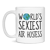 Worlds Sexiest Air Hostess Mug-Sexy Air Hostess Mug, 11-Ounce White
