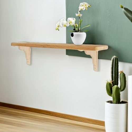 Soportes triangulares de madera estantes flotantes sala estar cocina 6