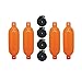 Extreme Max 3006.7641 BoatTector Inflatable Fender Value 4-Pack - 6.5" x 22", Neon Orange