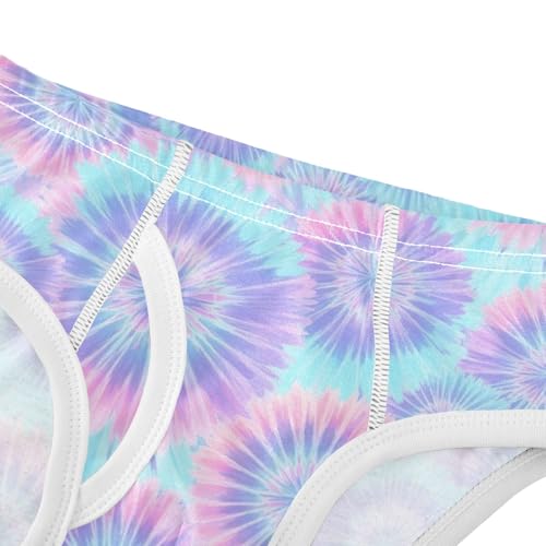 ODAWA Pastel Tie Dye Cotton Toddler Underwear, Tag-Free Comfort Boy Underwear 2T4