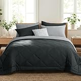 RUIKASI Coverless Duvet Super King Size 4.5 Tog - Summer Reversible Comforter with 2 Pillowcases, 260x220cm Quilt Lightweight and Cosy 150GSM Filling, Grey and Light Gray