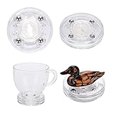 T&B 2Inch Acrylic Lazy Susan Turntable Organizer Revolving Display Base White Acrylic for Spice Rack Table Cake Kitchen Pantry Decorating (2Inch, 4Pcs)