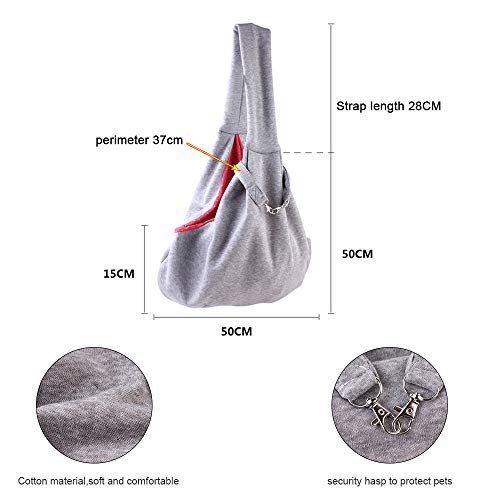 Nishore Cat Sling Carrier Dog Sling Bag Bolsa de ombro para animais de estimação Bolsa de viagem par