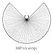 Belly Dance isis Wings 360 Degree Angle Wings with Sticks Halloween Carnival Performance Accessories White (Children, losed)