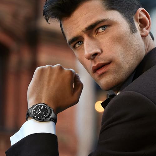 Image of LIGE Fashion Mans Wristwatch Date Luminous Dress Watch for Man Stylish Waterproof Quartz Wrist Watch Stylish Leather Watches for Men