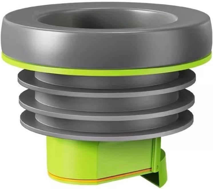 Toilet Flanges Sealing Ring, With Prevent Backflow Valve - Thick Wax Bowl Ring With 5 Layer Leak Prevention For 100-110mm PVC Pipes(Gray Green)