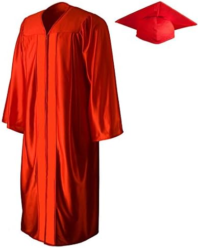 Graduation Cap & Gown (Shiny Fabric), 5 Colors Available