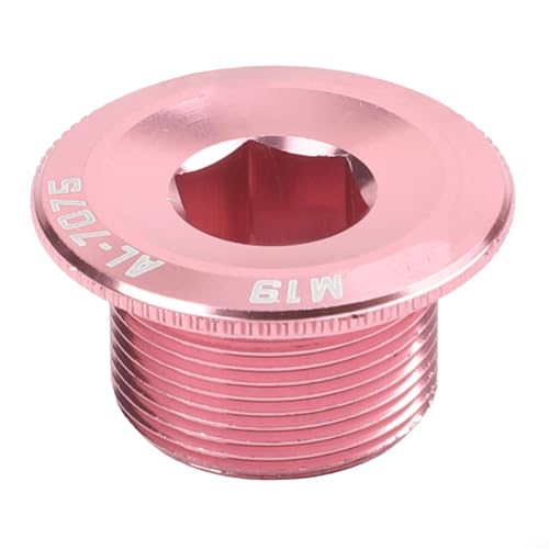 Boulon de manivelle en alliage d'aluminium pour vélo IXF M19, M15 M20, fixation de bras de manivelle antirouille pour route pour fixation de pédalier (rose - M19)