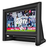 AZXRHWYGS 20 Feet Inflatable Movie Screen Outdoor Theater Blow Up Projection Screen with Carry Bag Blower for Front...