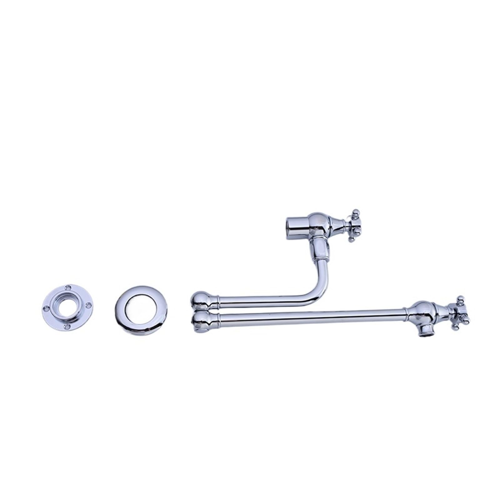 Grifo de cocina plegable latón macizo for llenar ollas, acabado gris cepillado, montaje en pared, giratorio 360 grados, cromado para la mayoría de los escenarios(Chrome)