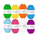 TYH Supplies 8 Acrylic Yarn Skeins | 560 Yard Soft Yarn Medium Weight for Knitting, Crochet, Craft P