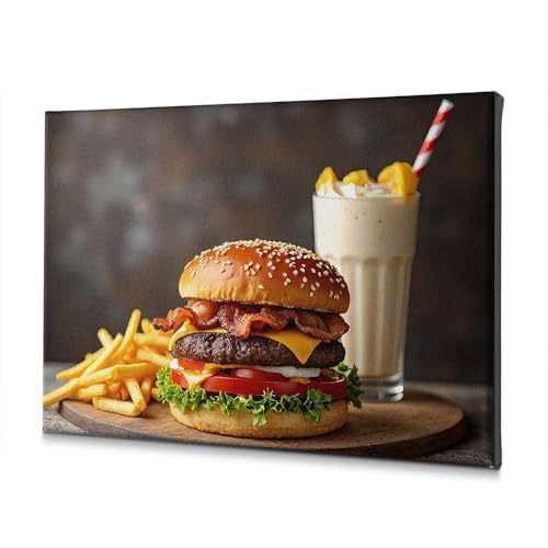 Décoration de Pâques hamburger milkshake tableau insolite