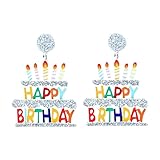 Birthday Earrings Beaded Glitter HAPPY BIRTHDAY Letter Colorful Happy Birthday Cake Drop Dangle Earrings Birthday Party Jewelry Gifts for Women
