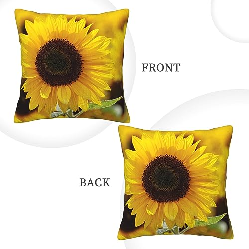 Housse de coussin velours côtelé 50x50 cm imprimé tournesol pour salon - 4