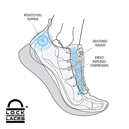 Lock Laces - 1 Size Fits All - Elastic No Tie Shoelaces for Kids Adults Ideal for Sneakers, Running & Athletic Shoes