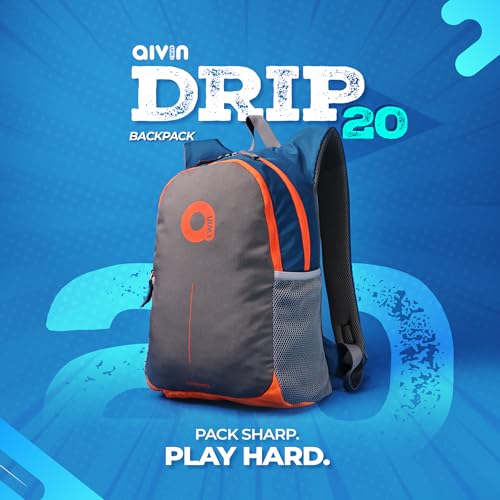 Image of Aivin DRIP20 Backpack | 20 Litre Large Capacity Travel & Gym Backpack | Water-Resistant, Comfortable Padded Straps | Unisex