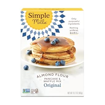 Simple Mills Almond Flour Pancake & Waffle Mix, Original - Gluten Free, Plant Based, Paleo Friendly, 10.7 Ounce